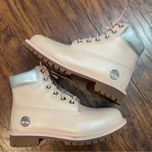 Timberland Premium 6” Waterproof Leather Pearl Pink Boots
